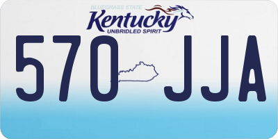 KY license plate 570JJA