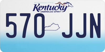 KY license plate 570JJN