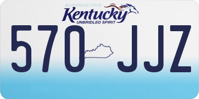 KY license plate 570JJZ