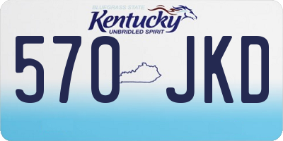 KY license plate 570JKD