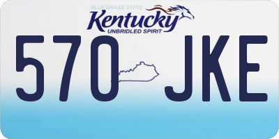 KY license plate 570JKE