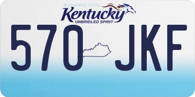 KY license plate 570JKF