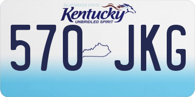 KY license plate 570JKG