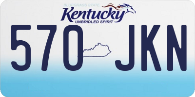 KY license plate 570JKN