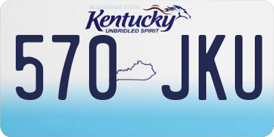 KY license plate 570JKU