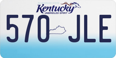 KY license plate 570JLE