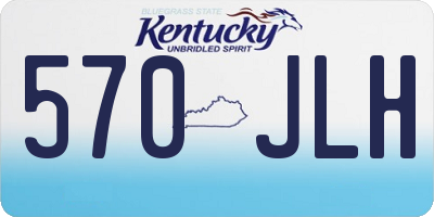 KY license plate 570JLH
