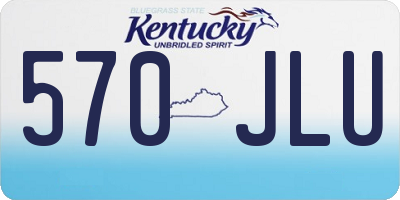 KY license plate 570JLU
