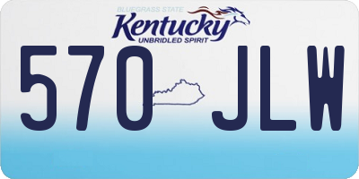 KY license plate 570JLW