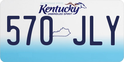 KY license plate 570JLY