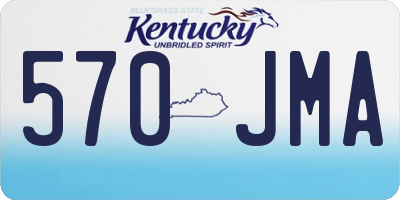 KY license plate 570JMA