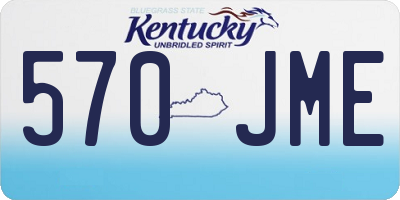 KY license plate 570JME