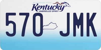 KY license plate 570JMK