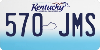 KY license plate 570JMS