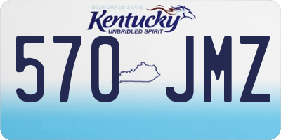 KY license plate 570JMZ