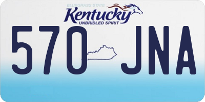 KY license plate 570JNA
