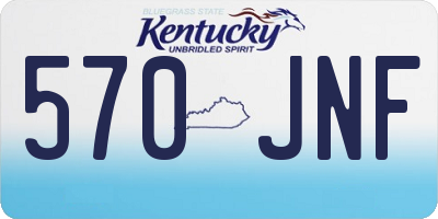 KY license plate 570JNF
