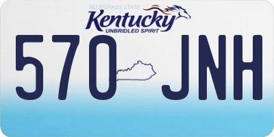KY license plate 570JNH