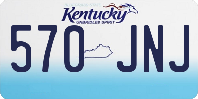 KY license plate 570JNJ