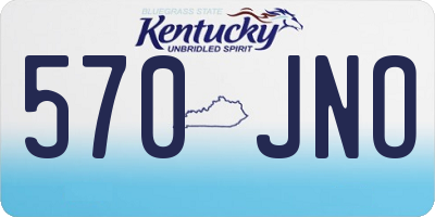 KY license plate 570JNO