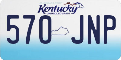 KY license plate 570JNP