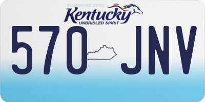 KY license plate 570JNV