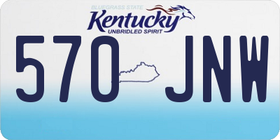 KY license plate 570JNW
