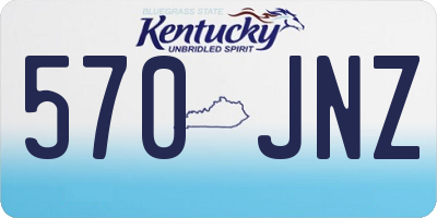 KY license plate 570JNZ