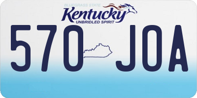 KY license plate 570JOA