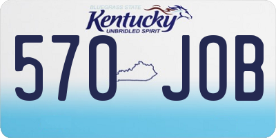 KY license plate 570JOB