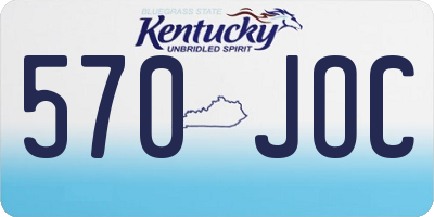 KY license plate 570JOC
