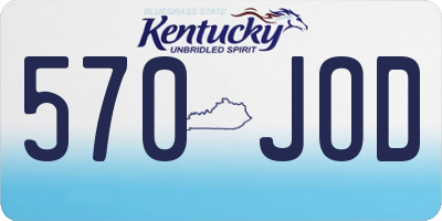 KY license plate 570JOD