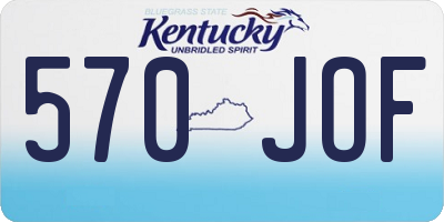 KY license plate 570JOF