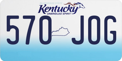 KY license plate 570JOG