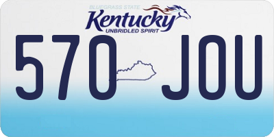 KY license plate 570JOU