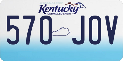 KY license plate 570JOV