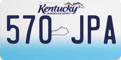 KY license plate 570JPA