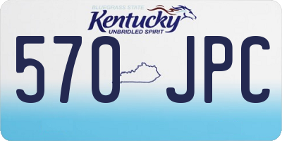 KY license plate 570JPC