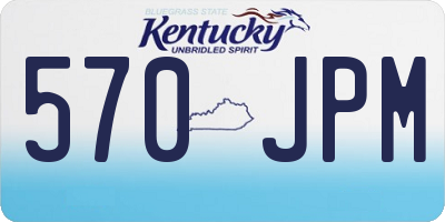 KY license plate 570JPM