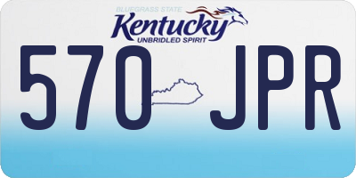 KY license plate 570JPR