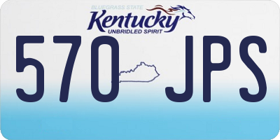 KY license plate 570JPS