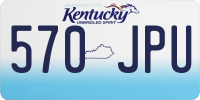 KY license plate 570JPU