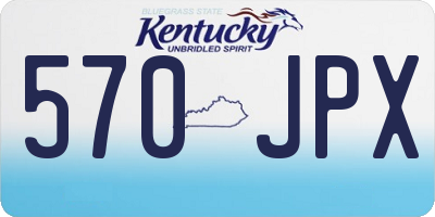 KY license plate 570JPX