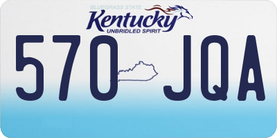 KY license plate 570JQA