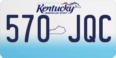 KY license plate 570JQC