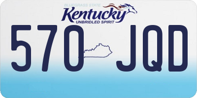 KY license plate 570JQD