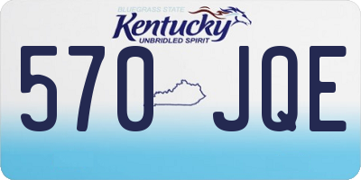 KY license plate 570JQE