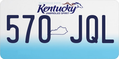 KY license plate 570JQL