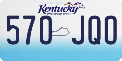 KY license plate 570JQO
