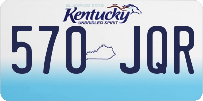 KY license plate 570JQR
